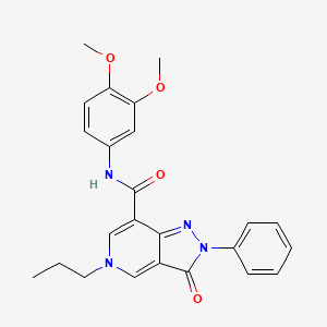 molecular formula C24H24N4O4 B2723190 N-(3,4-dimethoxyphenyl)-3-oxo-2-phenyl-5-propyl-2H,3H,5H-pyrazolo[4,3-c]pyridine-7-carboxamide CAS No. 923178-67-0