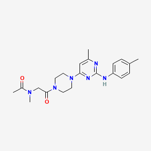N-methyl-N-(2-(4-(6-methyl-2-(p-tolylamino)pyrimidin-4-yl)piperazin-1-yl)-2-oxoethyl)acetamide