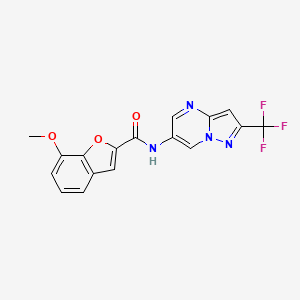 7-methoxy-N-(2-(trifluoromethyl)pyrazolo[1,5-a]pyrimidin-6-yl)benzofuran-2-carboxamide