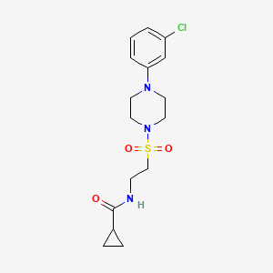 N-[2-[4-(3-chlorophenyl)piperazin-1-yl]sulfonylethyl]cyclopropanecarboxamide