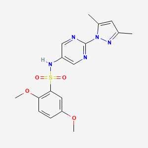 N-(2-(3,5-dimethyl-1H-pyrazol-1-yl)pyrimidin-5-yl)-2,5-dimethoxybenzenesulfonamide
