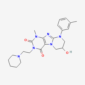 7-hydroxy-1-methyl-9-(3-methylphenyl)-3-(2-piperidin-1-ylethyl)-7,8-dihydro-6H-purino[7,8-a]pyrimidine-2,4-dione