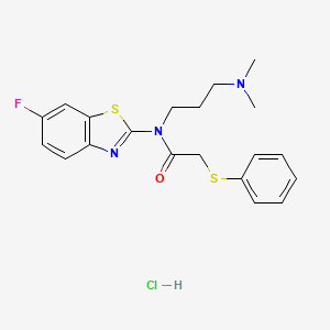 N-(3-(dimethylamino)propyl)-N-(6-fluorobenzo[d]thiazol-2-yl)-2-(phenylthio)acetamide hydrochloride
