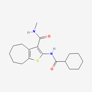 2-(cyclohexanecarboxamido)-N-methyl-5,6,7,8-tetrahydro-4H-cyclohepta[b]thiophene-3-carboxamide