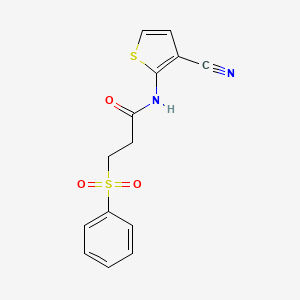 3-(benzenesulfonyl)-N-(3-cyanothiophen-2-yl)propanamide