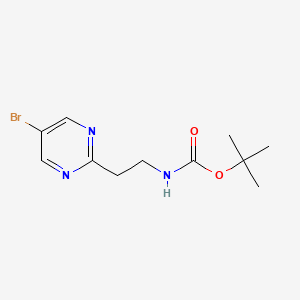 molecular formula C11H16BrN3O2 B2723241 tert-butyl N-[2-(5-bromopyrimidin-2-yl)ethyl]carbamate CAS No. 914395-16-7