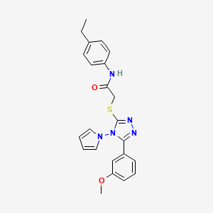 N-(4-ethylphenyl)-2-{[5-(3-methoxyphenyl)-4-(1H-pyrrol-1-yl)-4H-1,2,4-triazol-3-yl]sulfanyl}acetamide