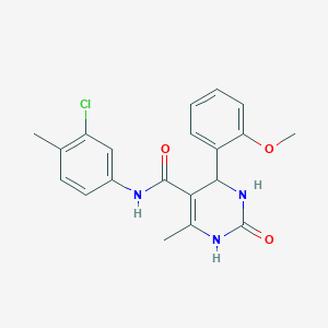N-(3-chloro-4-methylphenyl)-4-(2-methoxyphenyl)-6-methyl-2-oxo-1,2,3,4-tetrahydropyrimidine-5-carboxamide
