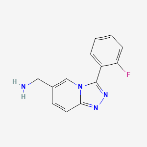 [3-(2-Fluorophenyl)-[1,2,4]triazolo[4,3-a]pyridin-6-yl]methanamine