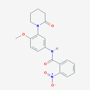 N-(4-methoxy-3-(2-oxopiperidin-1-yl)phenyl)-2-nitrobenzamide