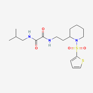 N1-isobutyl-N2-(2-(1-(thiophen-2-ylsulfonyl)piperidin-2-yl)ethyl)oxalamide