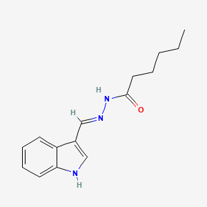(E)-N'-((1H-indol-3-yl)methylene)hexanehydrazide