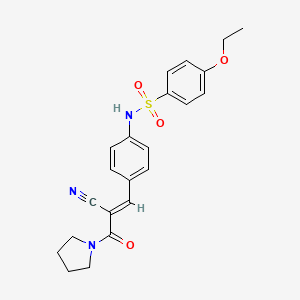 N-[4-[(E)-2-cyano-3-oxo-3-pyrrolidin-1-ylprop-1-enyl]phenyl]-4-ethoxybenzenesulfonamide