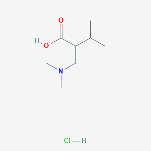 molecular formula C8H18ClNO2 B2723309 2-[(Dimethylamino)methyl]-3-methylbutanoic acid;hydrochloride CAS No. 2580186-05-4