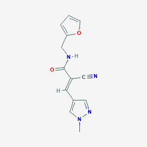 (E)-2-cyano-N-(furan-2-ylmethyl)-3-(1-methylpyrazol-4-yl)prop-2-enamide