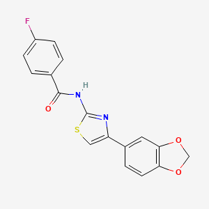N-(4-(benzo[d][1,3]dioxol-5-yl)thiazol-2-yl)-4-fluorobenzamide
