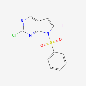 2-Chloro-6-iodo-7-(phenylsulfonyl)-7H-pyrrolo[2,3-d]pyrimidine