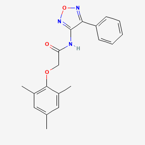 molecular formula C19H19N3O3 B2723323 N-(4-phenyl-1,2,5-oxadiazol-3-yl)-2-(2,4,6-trimethylphenoxy)acetamide CAS No. 880791-80-0