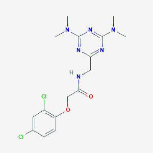 molecular formula C16H20Cl2N6O2 B2723328 N-((4,6-bis(dimethylamino)-1,3,5-triazin-2-yl)methyl)-2-(2,4-dichlorophenoxy)acetamide CAS No. 2034355-85-4
