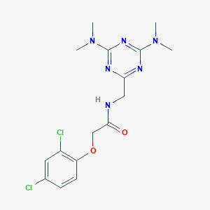 N-((4,6-bis(dimethylamino)-1,3,5-triazin-2-yl)methyl)-2-(2,4-dichlorophenoxy)acetamide