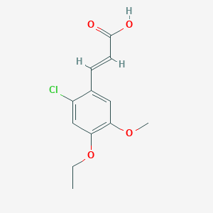 B2723352 (2E)-3-(2-Chloro-4-ethoxy-5-methoxyphenyl)acrylic acid CAS No. 937599-16-1