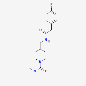 4-((2-(4-fluorophenyl)acetamido)methyl)-N,N-dimethylpiperidine-1-carboxamide