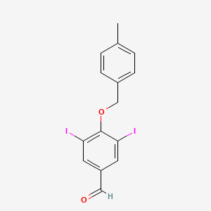 molecular formula C15H12I2O2 B2723384 3,5-二碘-4-[(4-甲基苯甲基)氧基]苯甲醛 CAS No. 361465-06-7