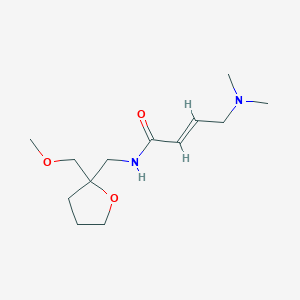 (E)-4-(Dimethylamino)-N-[[2-(methoxymethyl)oxolan-2-yl]methyl]but-2-enamide