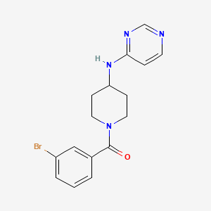 molecular formula C16H17BrN4O B2723401 N-[1-(3-bromobenzoyl)piperidin-4-yl]pyrimidin-4-amine CAS No. 2415583-02-5