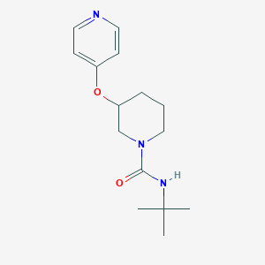 molecular formula C15H23N3O2 B2723402 N-tert-butyl-3-(pyridin-4-yloxy)piperidine-1-carboxamide CAS No. 2034525-58-9