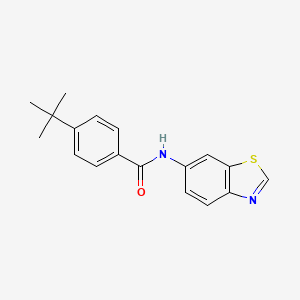 molecular formula C18H18N2OS B2723422 N-(1,3-benzothiazol-6-yl)-4-tert-butylbenzamide CAS No. 923069-83-4