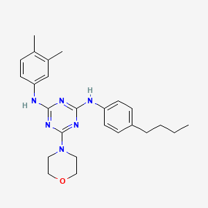 molecular formula C25H32N6O B2723455 N2-(4-butylphenyl)-N4-(3,4-dimethylphenyl)-6-(morpholin-4-yl)-1,3,5-triazine-2,4-diamine CAS No. 898617-16-8