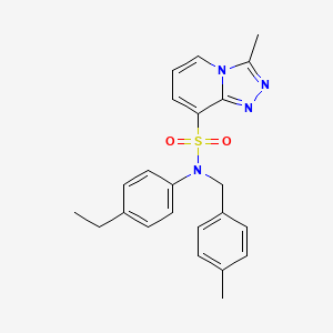 molecular formula C23H24N4O2S B2723460 N-(4-ethylphenyl)-3-methyl-N-[(4-methylphenyl)methyl]-[1,2,4]triazolo[4,3-a]pyridine-8-sulfonamide CAS No. 1251622-21-5