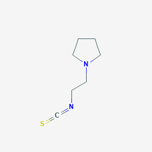molecular formula C7H12N2S B2723466 1-(2-Isothiocyanatoethyl)pyrrolidine CAS No. 165680-22-8
