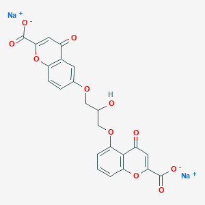molecular formula C23H14Na2O11 B2723468 disodium 6-{3-[(2-carboxylato-4-oxo-4H-chromen-5-yl)oxy]-2-hydroxypropoxy}-4-oxo-4H-chromene-2-carboxylate CAS No. 1231953-90-4