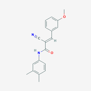 (2E)-2-cyano-N-(3,4-dimethylphenyl)-3-(3-methoxyphenyl)acrylamide