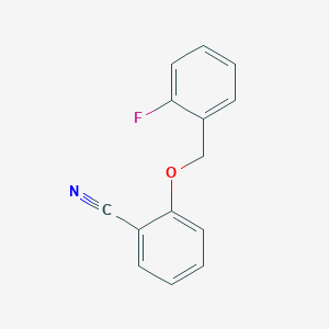 molecular formula C14H10FNO B2723477 2-((2-Fluorobenzyl)oxy)benzonitrile CAS No. 831211-52-0