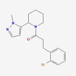 3-(2-Bromophenyl)-1-[2-(2-methylpyrazol-3-yl)piperidin-1-yl]propan-1-one