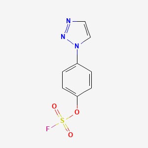 molecular formula C8H6FN3O3S B2723481 1-(4-Fluorosulfonyloxyphenyl)triazole CAS No. 2411298-96-7