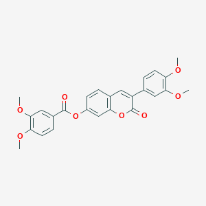 B2723496 3-(3,4-dimethoxyphenyl)-2-oxo-2H-chromen-7-yl 3,4-dimethoxybenzoate CAS No. 869080-44-4