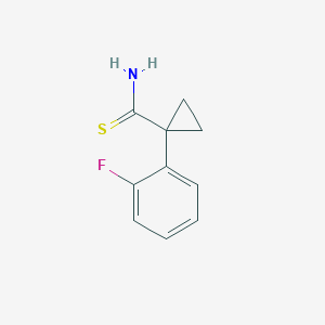 molecular formula C10H10FNS B2723529 1-(2-Fluorophenyl)cyclopropane-1-carbothioamide CAS No. 1379028-70-2