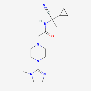 molecular formula C16H24N6O B2723549 N-(1-cyano-1-cyclopropylethyl)-2-[4-(1-methyl-1H-imidazol-2-yl)piperazin-1-yl]acetamide CAS No. 1424527-97-8