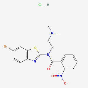 N-(6-bromobenzo[d]thiazol-2-yl)-N-(2-(dimethylamino)ethyl)-2-nitrobenzamide hydrochloride