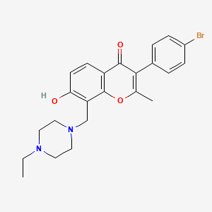 3-(4-bromophenyl)-8-((4-ethylpiperazin-1-yl)methyl)-7-hydroxy-2-methyl-4H-chromen-4-one