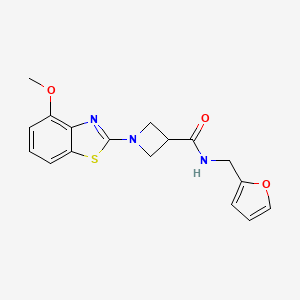 molecular formula C17H17N3O3S B2723564 N-(furan-2-ylmethyl)-1-(4-methoxybenzo[d]thiazol-2-yl)azetidine-3-carboxamide CAS No. 1421516-73-5