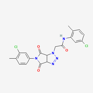 N-(5-chloro-2-methylphenyl)-2-(5-(3-chloro-4-methylphenyl)-4,6-dioxo-4,5,6,6a-tetrahydropyrrolo[3,4-d][1,2,3]triazol-1(3aH)-yl)acetamide