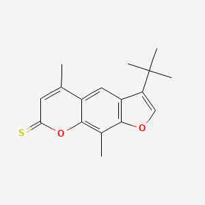 3-tert-butyl-5,9-dimethyl-7H-furo[3,2-g]chromene-7-thione