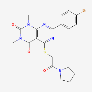 7-(4-bromophenyl)-1,3-dimethyl-5-((2-oxo-2-(pyrrolidin-1-yl)ethyl)thio)pyrimido[4,5-d]pyrimidine-2,4(1H,3H)-dione