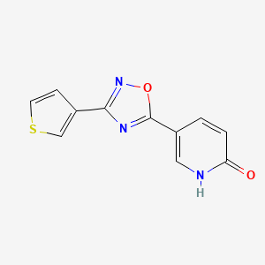 5-[3-(thiophen-3-yl)-1,2,4-oxadiazol-5-yl]pyridin-2(1H)-one