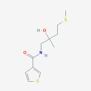 N-(2-hydroxy-2-methyl-4-(methylthio)butyl)thiophene-3-carboxamide